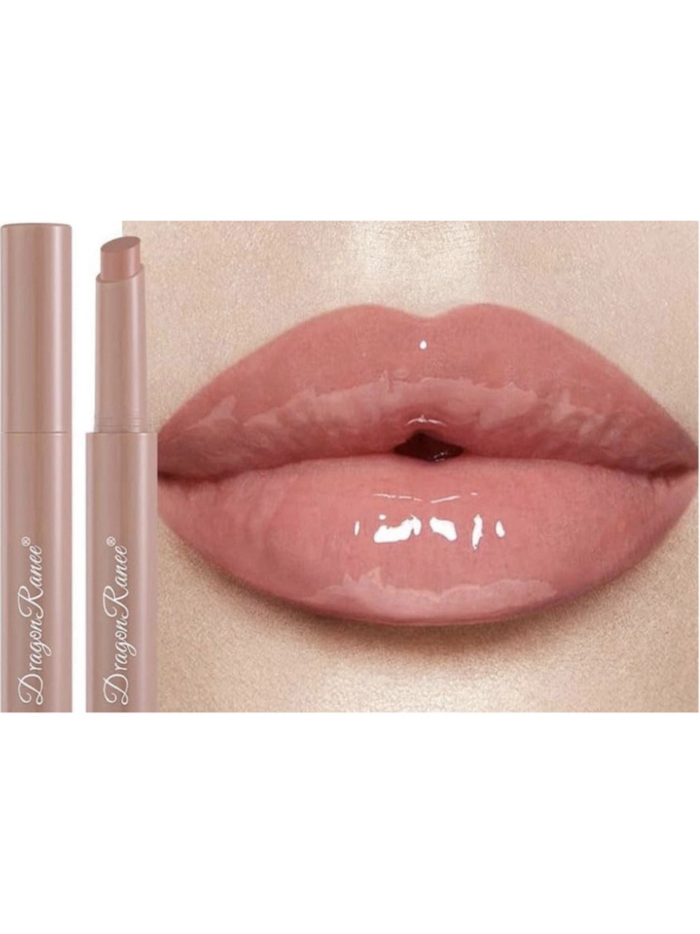 DragonRanee “The Heat” Lip Gloss Shade 02 Nude Pink Lip Plumper NEW